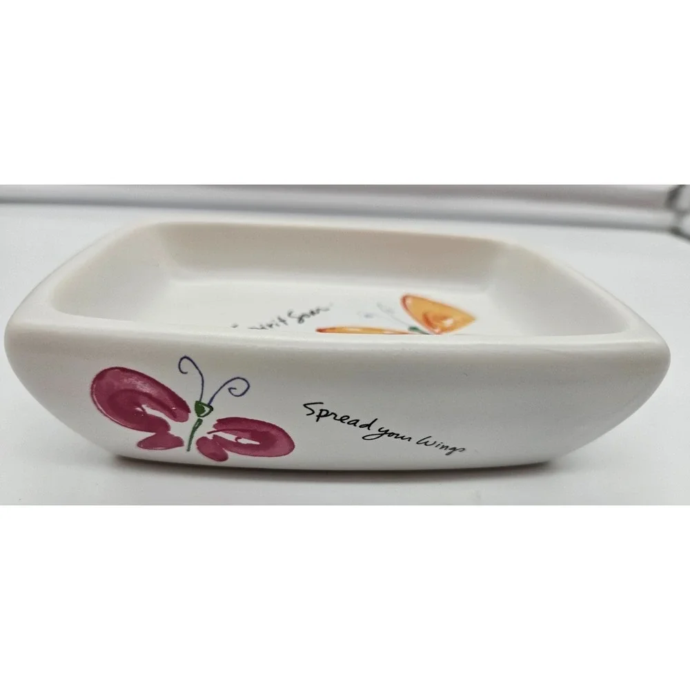 Creative‎ Bath Products Flutterby Soap Dish Butterfly Inspirational Quotes